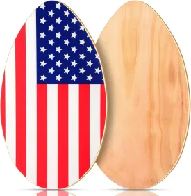 35 Inch Skim Board with High Gloss Coat Wooden Skimboard Lightweight Wood Body for Beach Beginners, Teenagers, and Adults