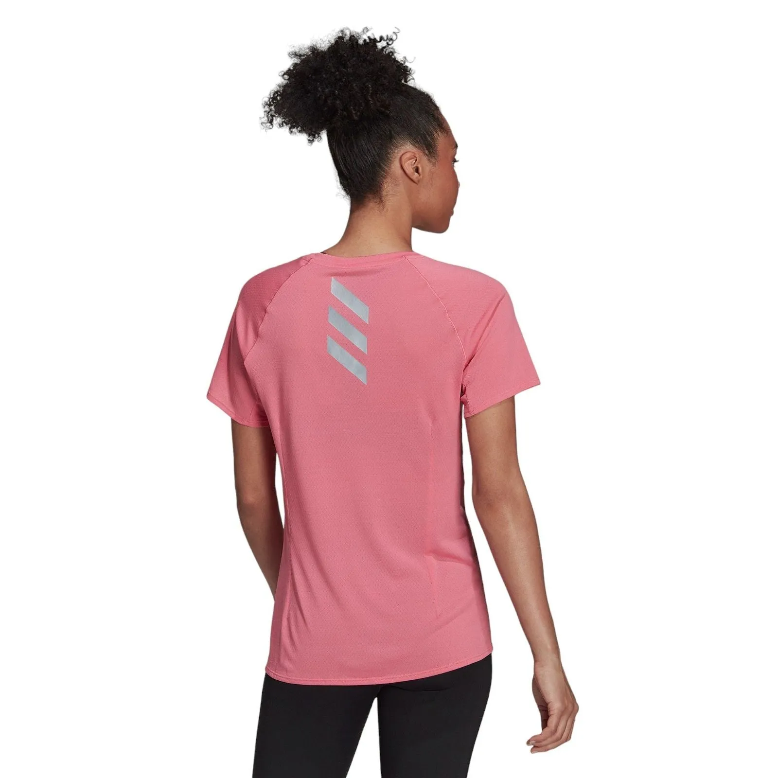 adidas Womens Runner Short Sleeve T-shirt - Pink