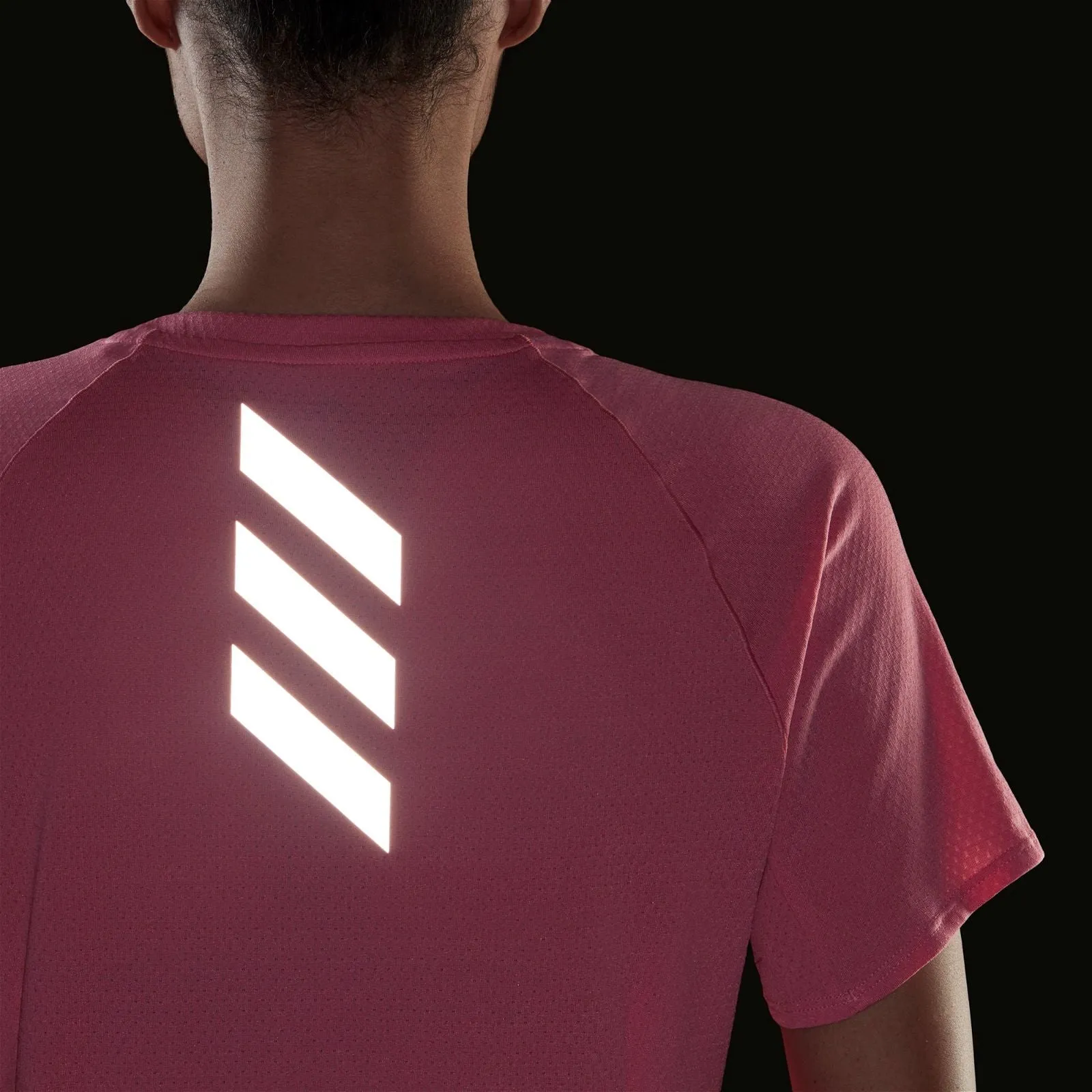 adidas Womens Runner Short Sleeve T-shirt - Pink