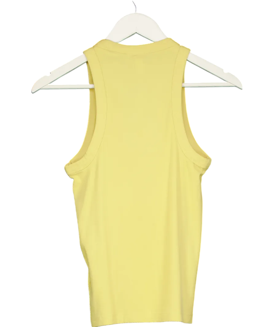 & Other Stories Yellow Ribbed Sleeveless Vest Eu40 UK 12