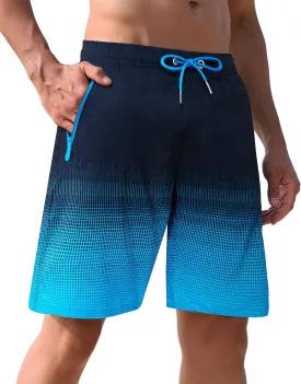 APTRO Men's Swim Trunks 9 inch Bathing Suit Swim Board Shorts Quick Drying Beach Shorts with Zipper Pockets