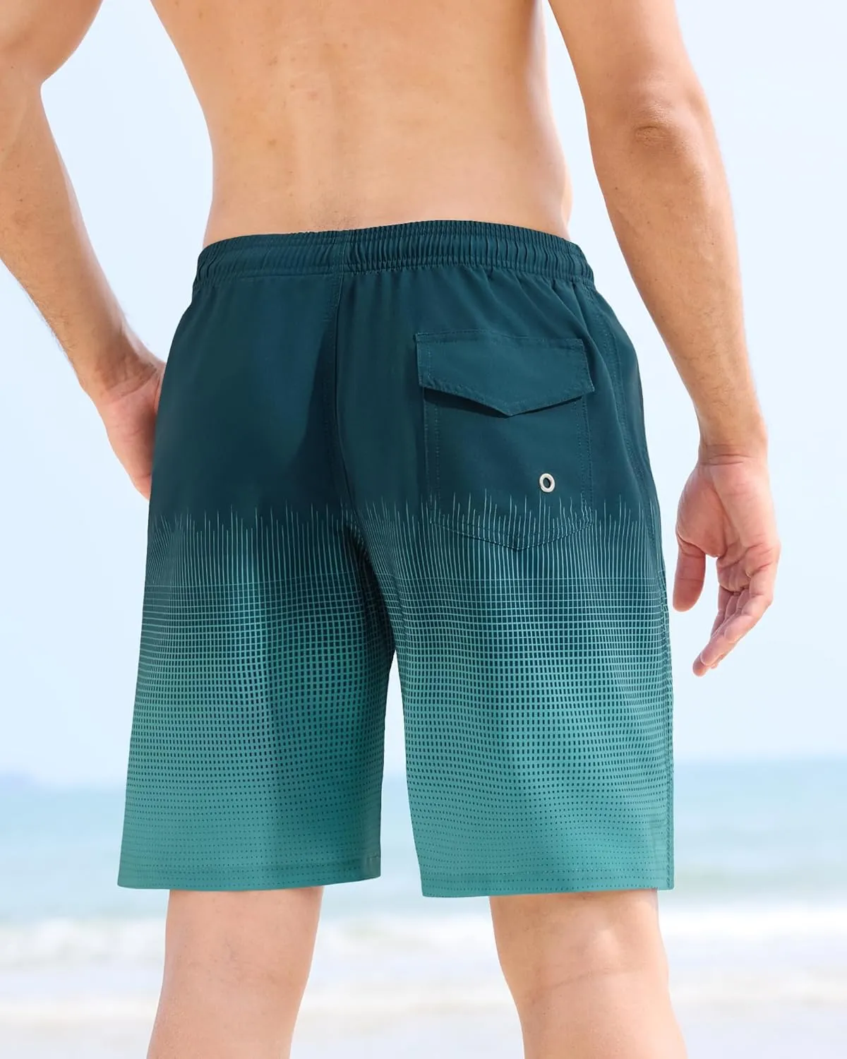 APTRO Men's Swim Trunks 9 inch Bathing Suit Swim Board Shorts Quick Drying Beach Shorts with Zipper Pockets