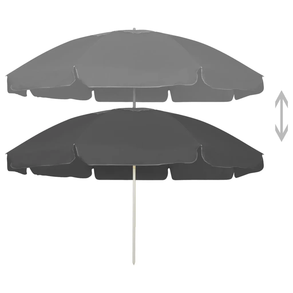 Beach Umbrella Anthracite 240 cm