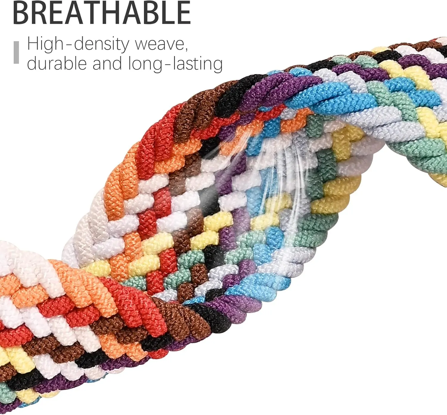 Braided Solo Loop Bands Compatible with Fitbit Charge 6/Charge 5, 3 Pack Adjustable Stretchy Wristbands Soft Woven Nylon Replacement for Fitbit Charge 5/Charge 6 Tracker Smart Watch for Women Men
