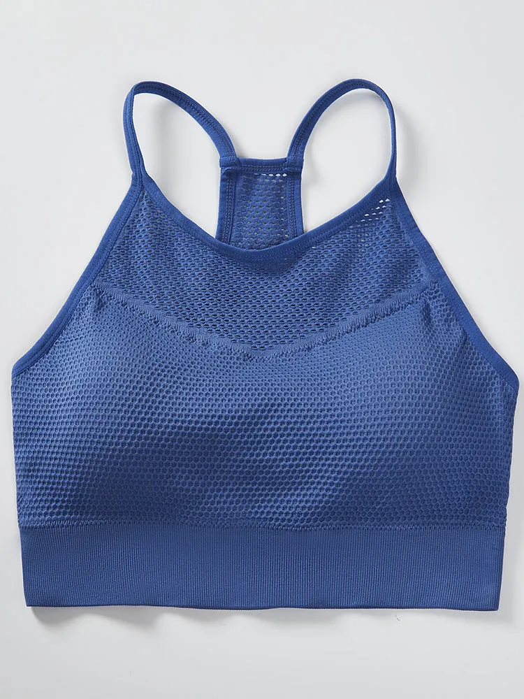 Breathable Mesh Seamless Sports Bra