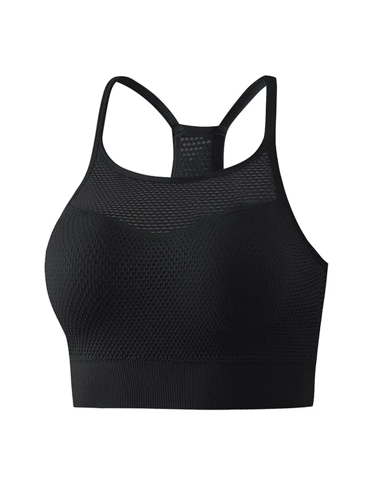 Breathable Mesh Seamless Sports Bra