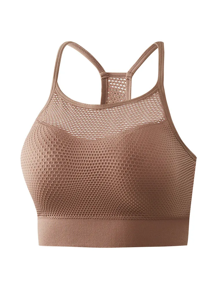 Breathable Mesh Seamless Sports Bra