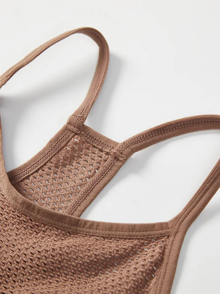 Breathable Mesh Seamless Sports Bra