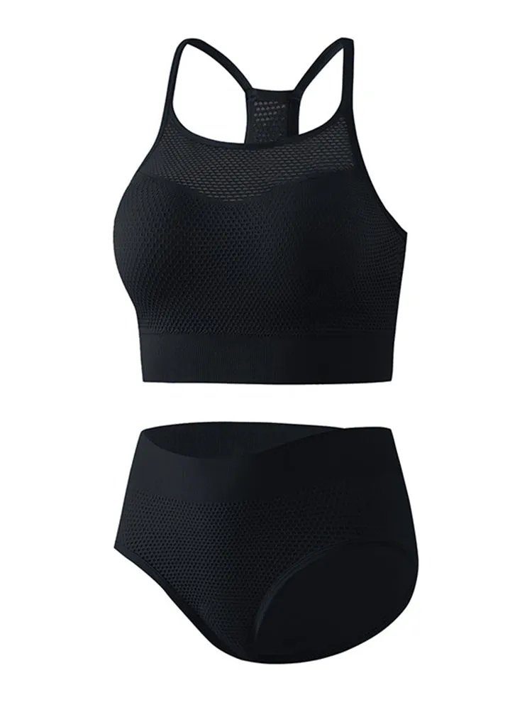 Breathable Mesh Seamless Sports Bra