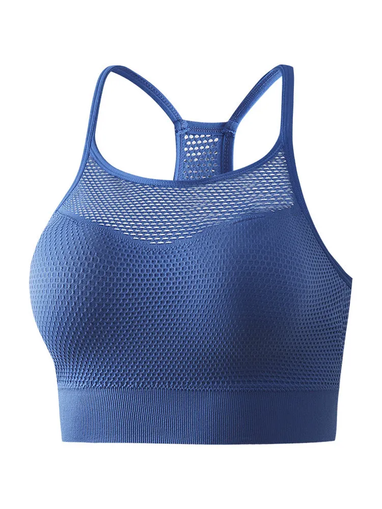 Breathable Mesh Seamless Sports Bra