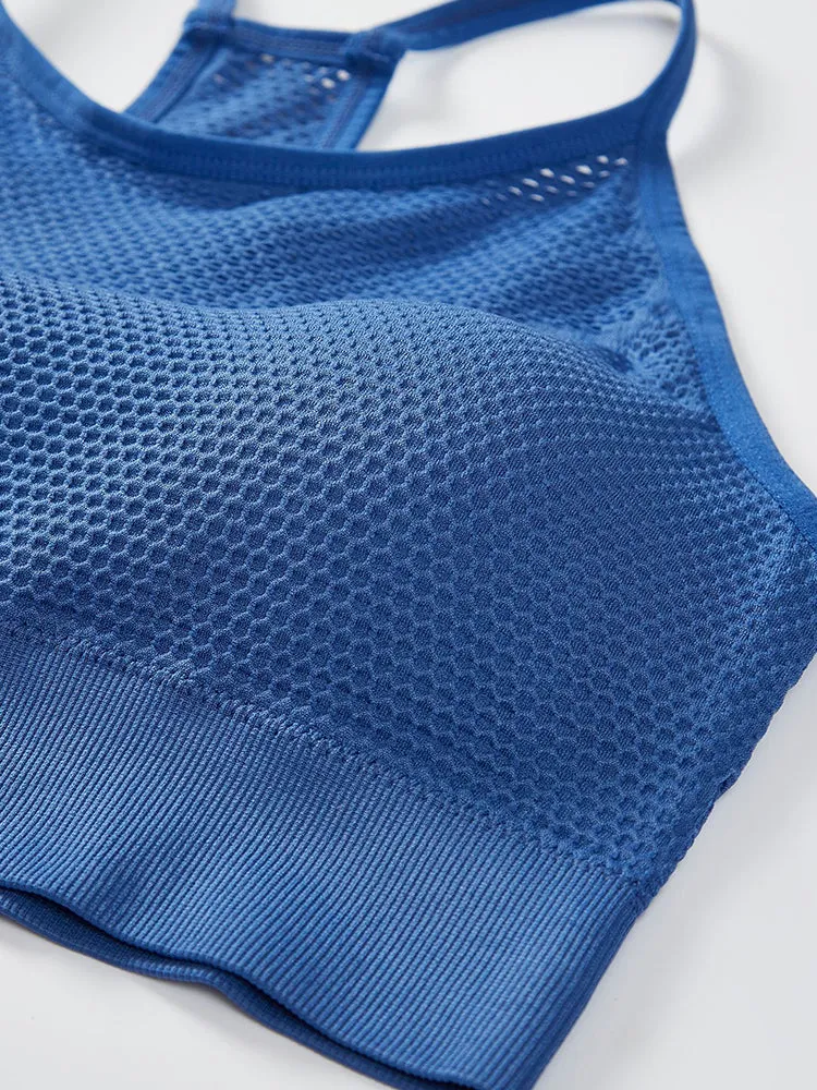 Breathable Mesh Seamless Sports Bra