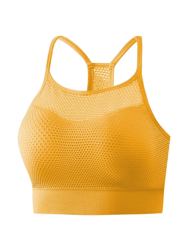 Breathable Mesh Seamless Sports Bra