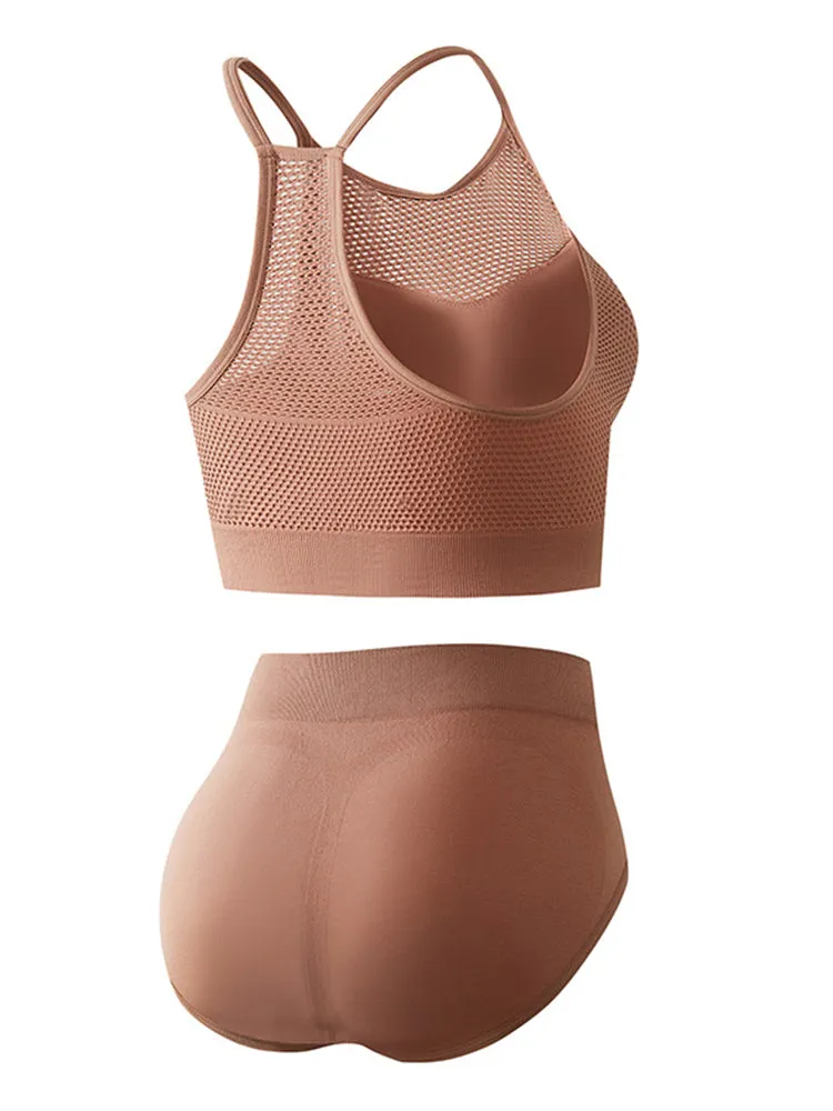 Breathable Mesh Seamless Sports Bra