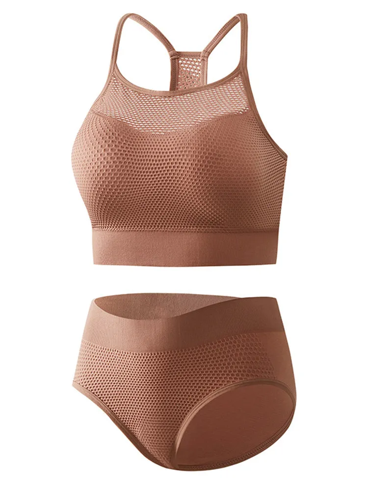 Breathable Mesh Seamless Sports Bra