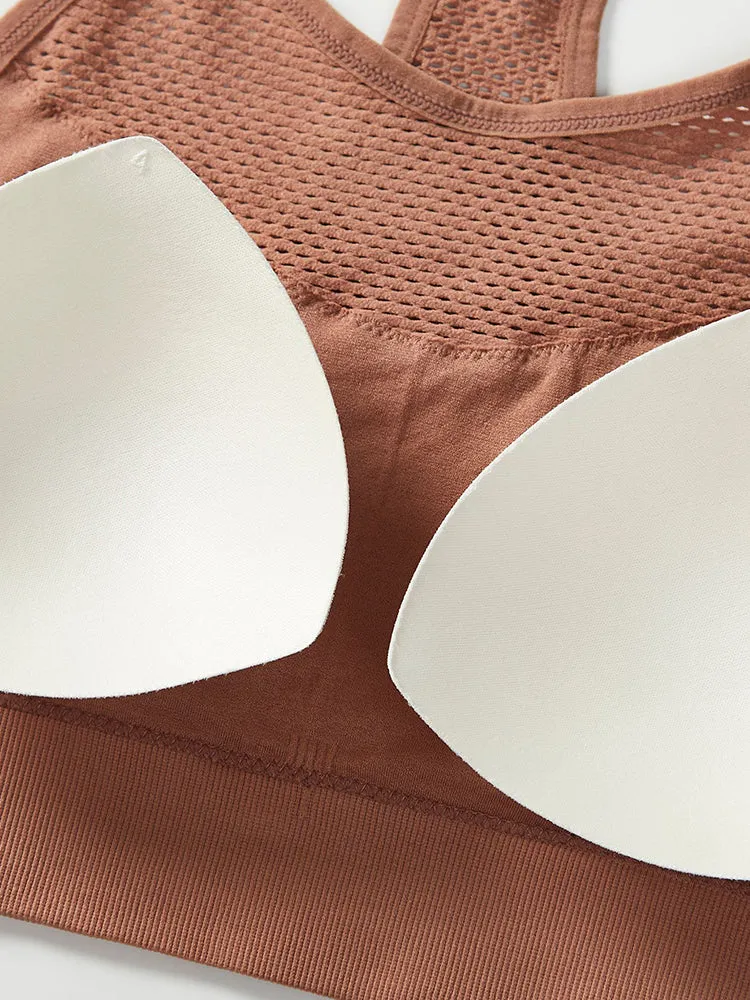 Breathable Mesh Seamless Sports Bra