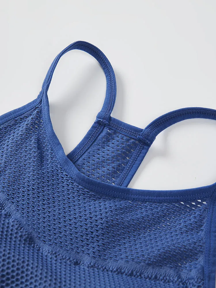 Breathable Mesh Seamless Sports Bra