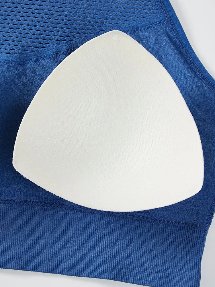 Breathable Mesh Seamless Sports Bra