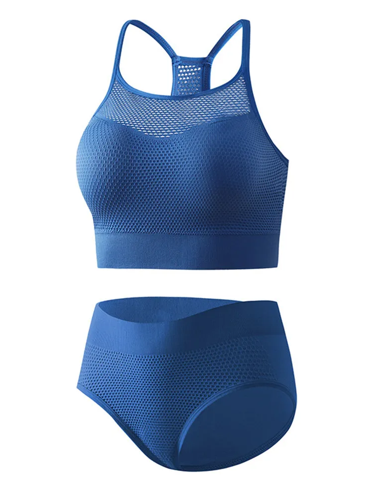 Breathable Mesh Seamless Sports Bra