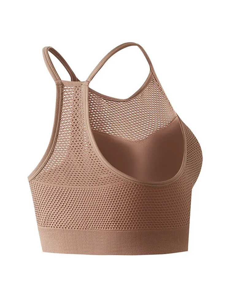 Breathable Mesh Seamless Sports Bra