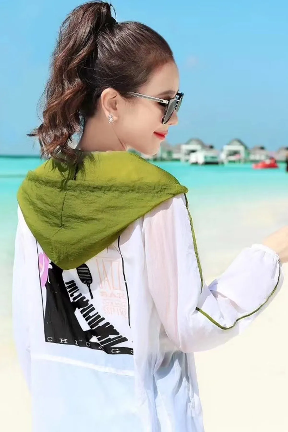 Breathable UV/Sun Protection Hoodie Zip Thin Jacket #19106