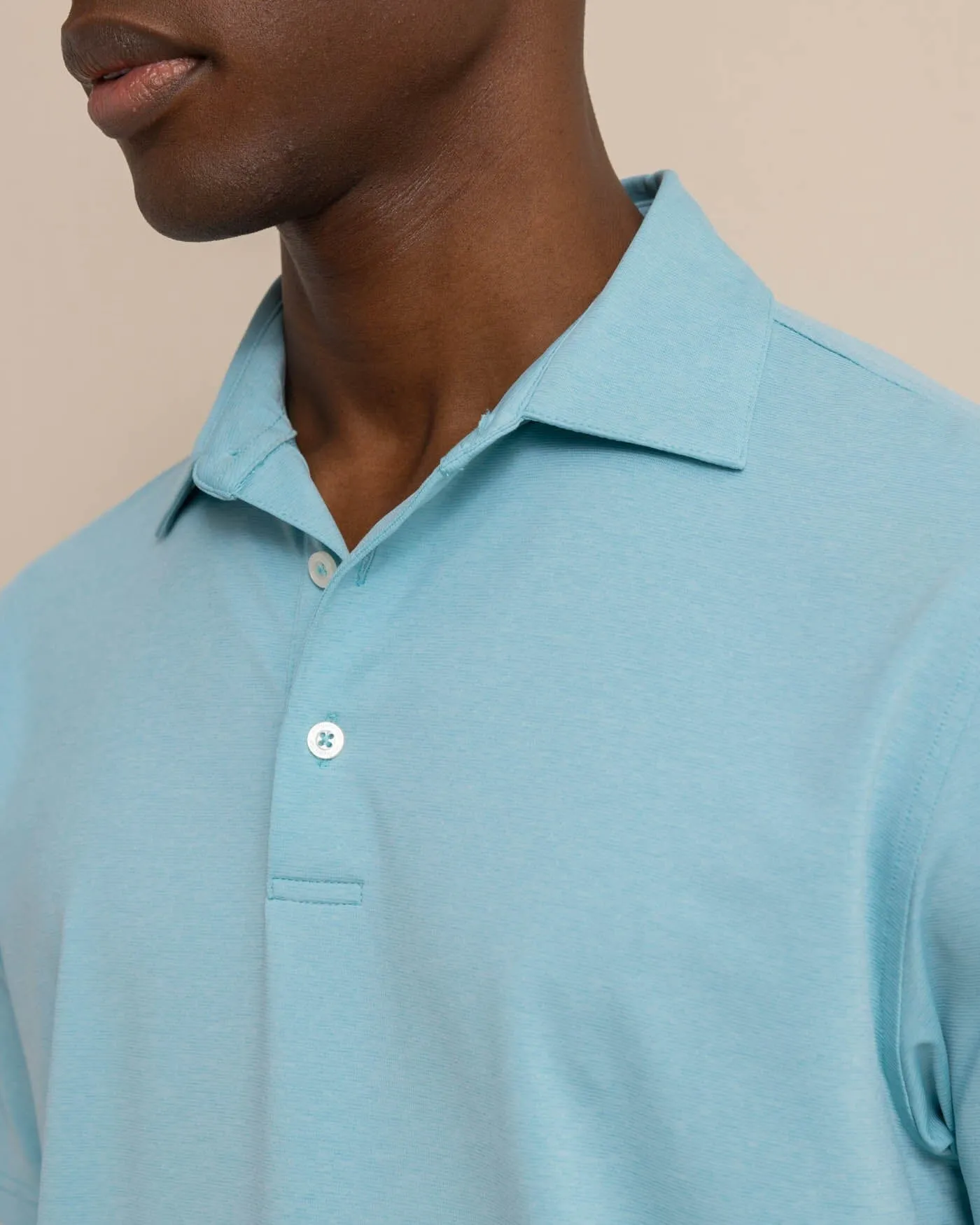 brrr°®-eeze Heather Performance Polo Shirt - Marine Blue