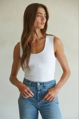 By Together Knit Nylon Spandex Sleeveless Double Layered Seamless Top