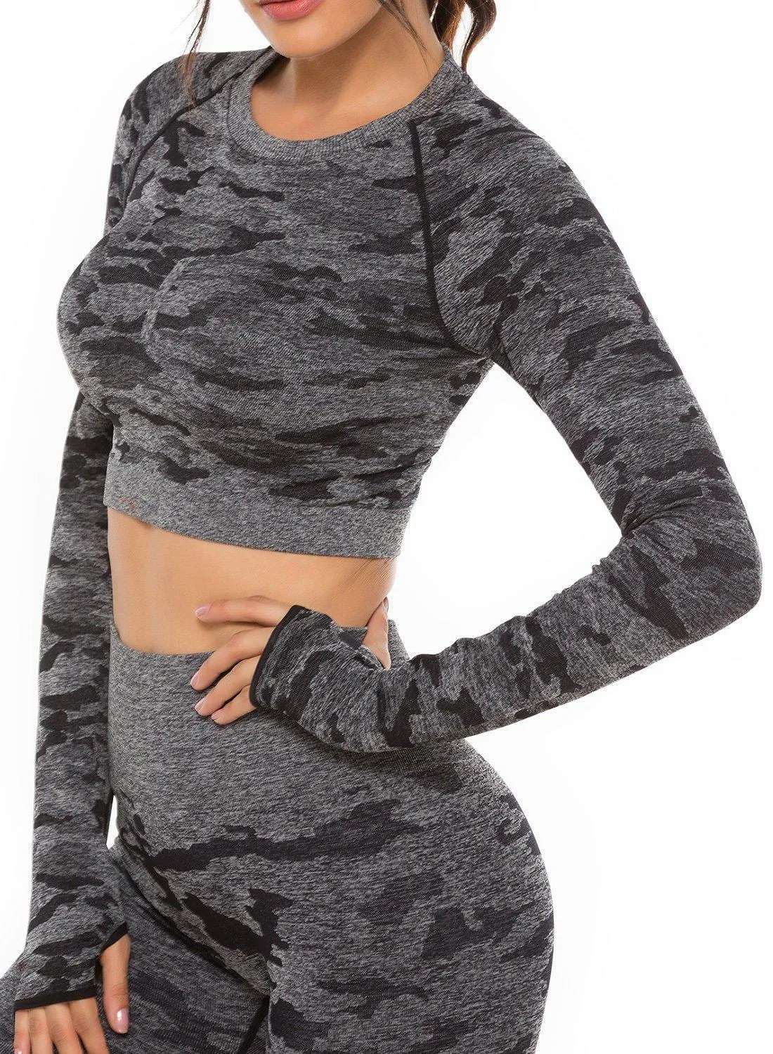 Camouflage Seamless Yoga Top