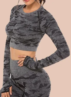 Camouflage Seamless Yoga Top