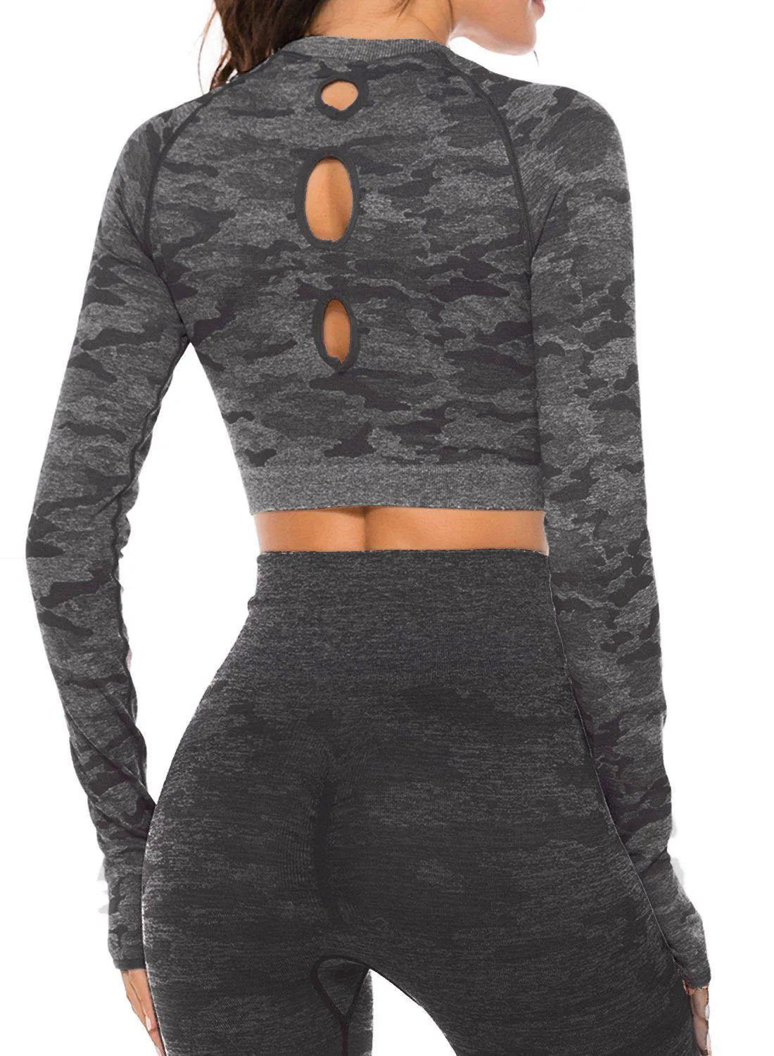 Camouflage Seamless Yoga Top