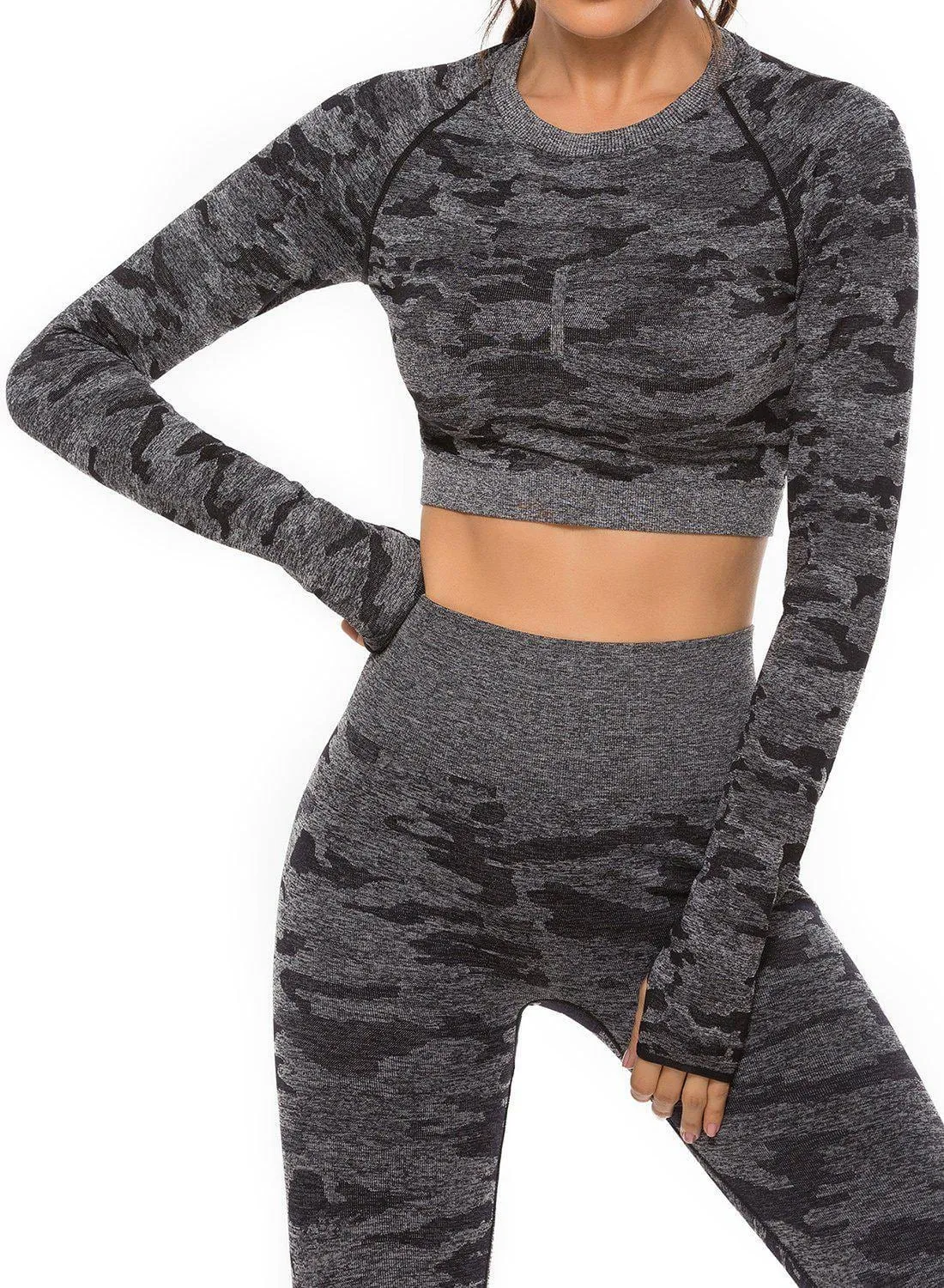 Camouflage Seamless Yoga Top
