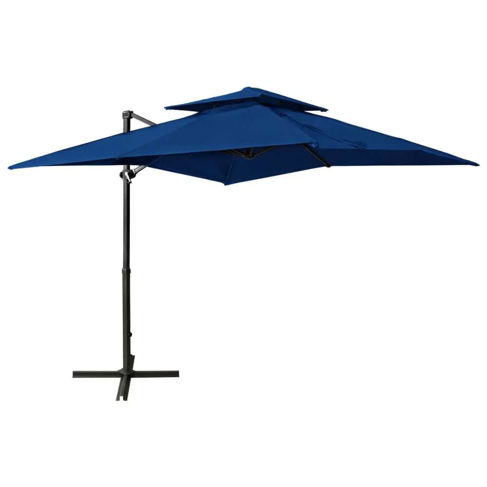 Cantilever Umbrella with Double Top 250x250 cm