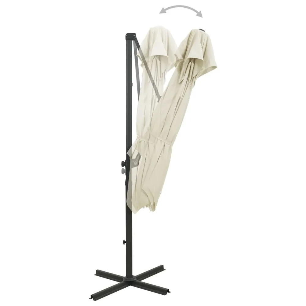 Cantilever Umbrella with Double Top 250x250 cm