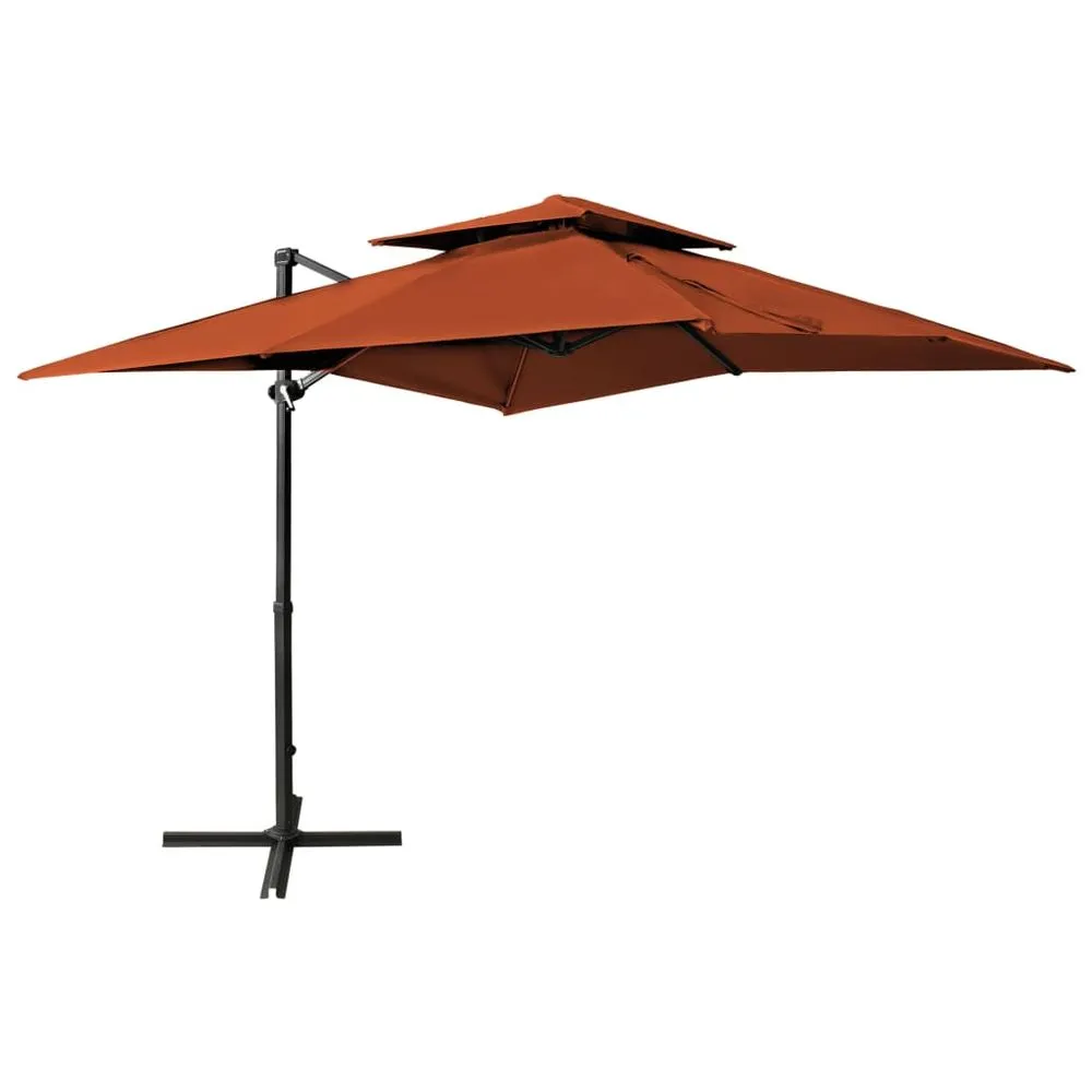 Cantilever Umbrella with Double Top 250x250 cm