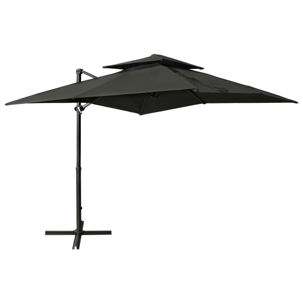 Cantilever Umbrella with Double Top 250x250 cm