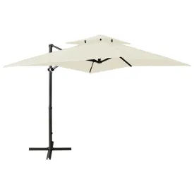 Cantilever Umbrella with Double Top 250x250 cm