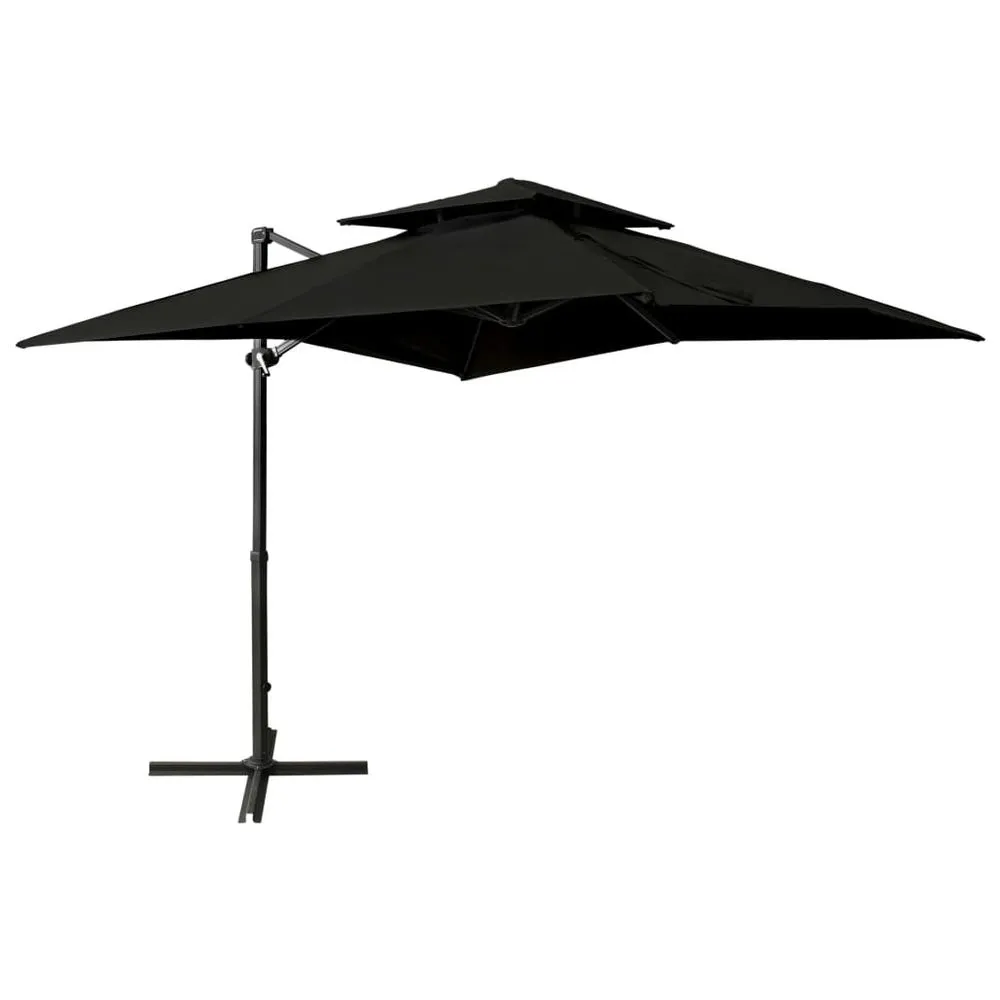 Cantilever Umbrella with Double Top 250x250 cm