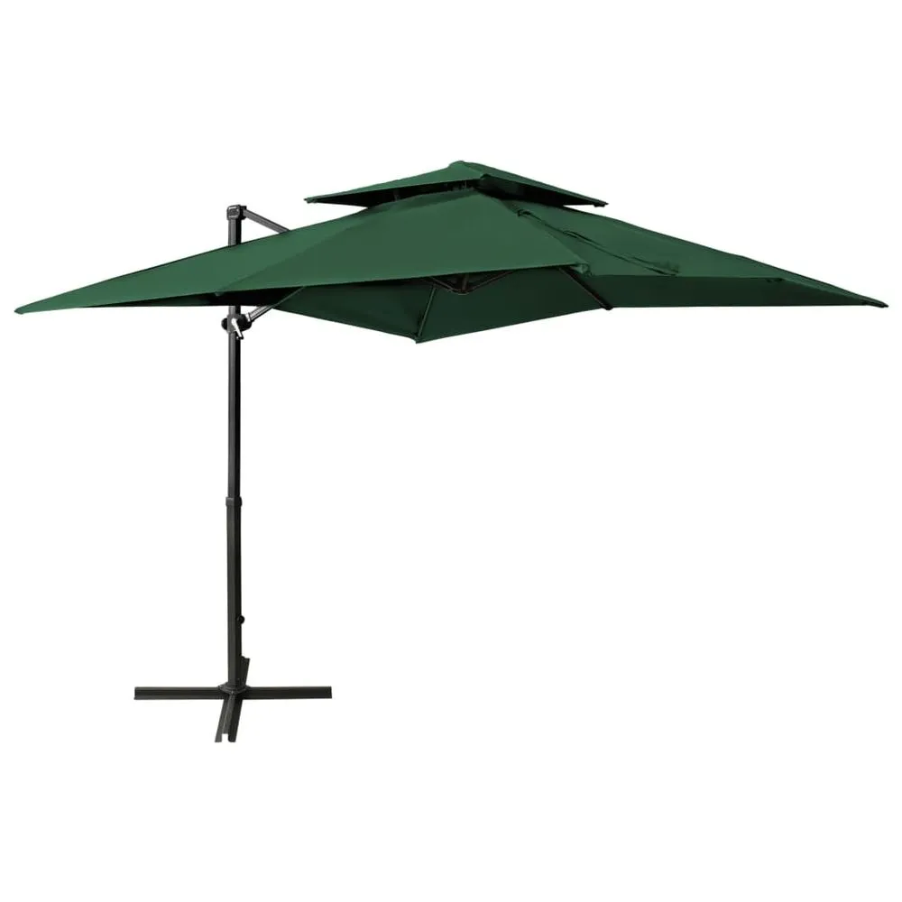 Cantilever Umbrella with Double Top 250x250 cm