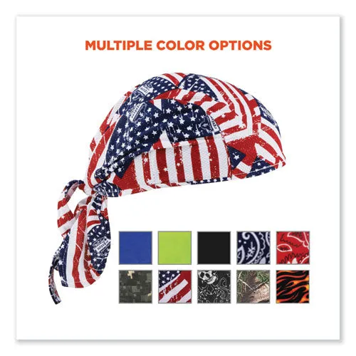 Chill-its 6615 High-perform Bandana Doo Rag W/terry Cloth Sweatband, One Size, Stars And Stripes, Ships In 1-3 Business Days