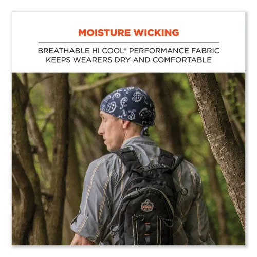 Chill-its 6615 High-performance Bandana Doo Rag W/terry Cloth Sweatband, One Size, Red Western, Ships In 1-3 Business Days