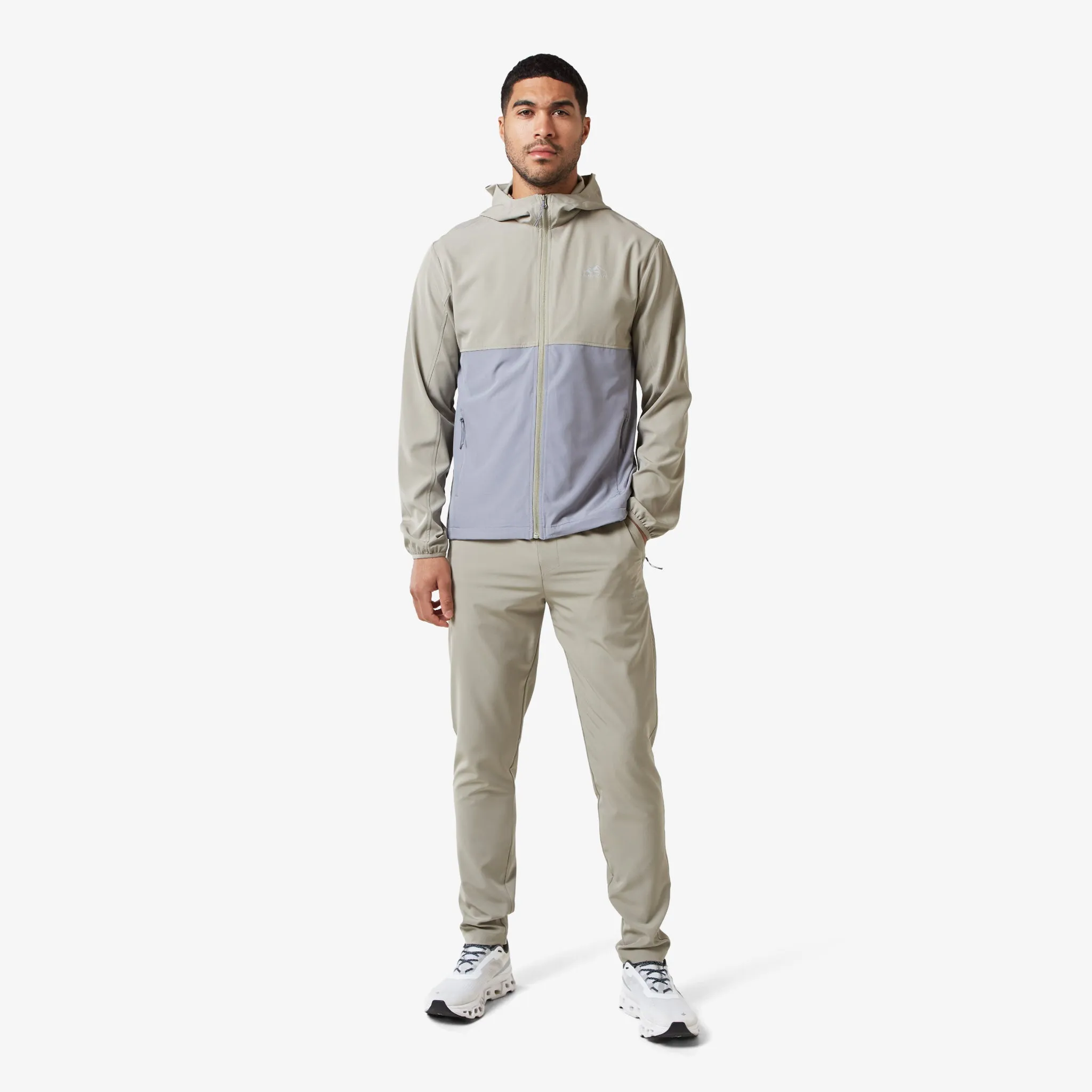 Colour Block Tech Tracksuit | Olive
