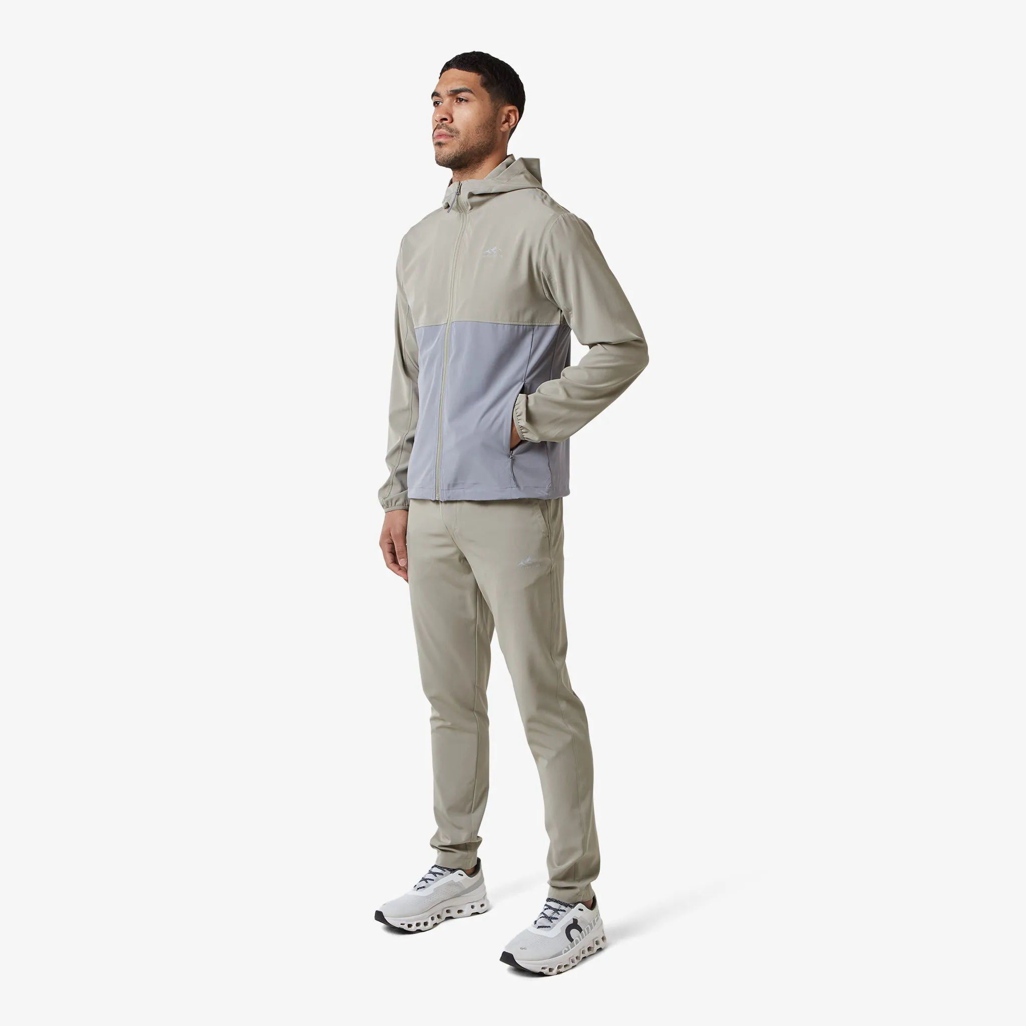 Colour Block Tech Tracksuit | Olive