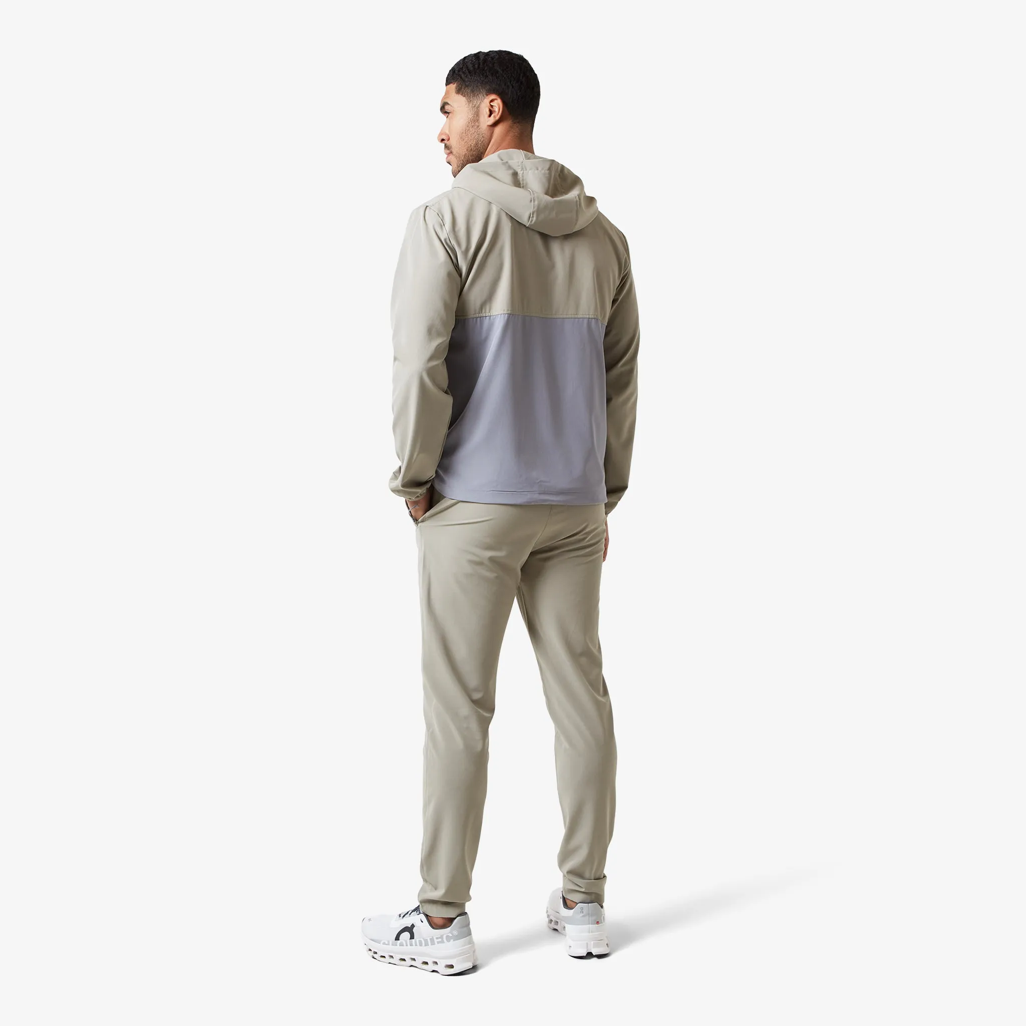 Colour Block Tech Tracksuit | Olive