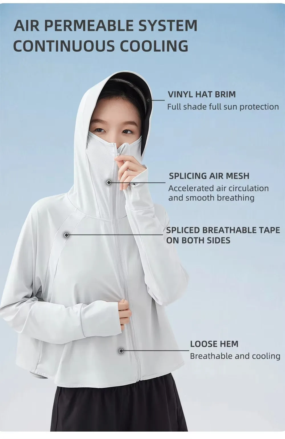 Cropped UV Protective Jacket