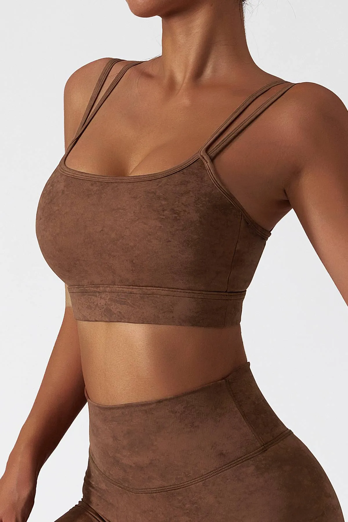 Double Spaghetti Straps Sports Bra