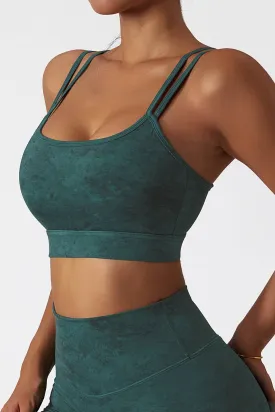 Double Spaghetti Straps Sports Bra