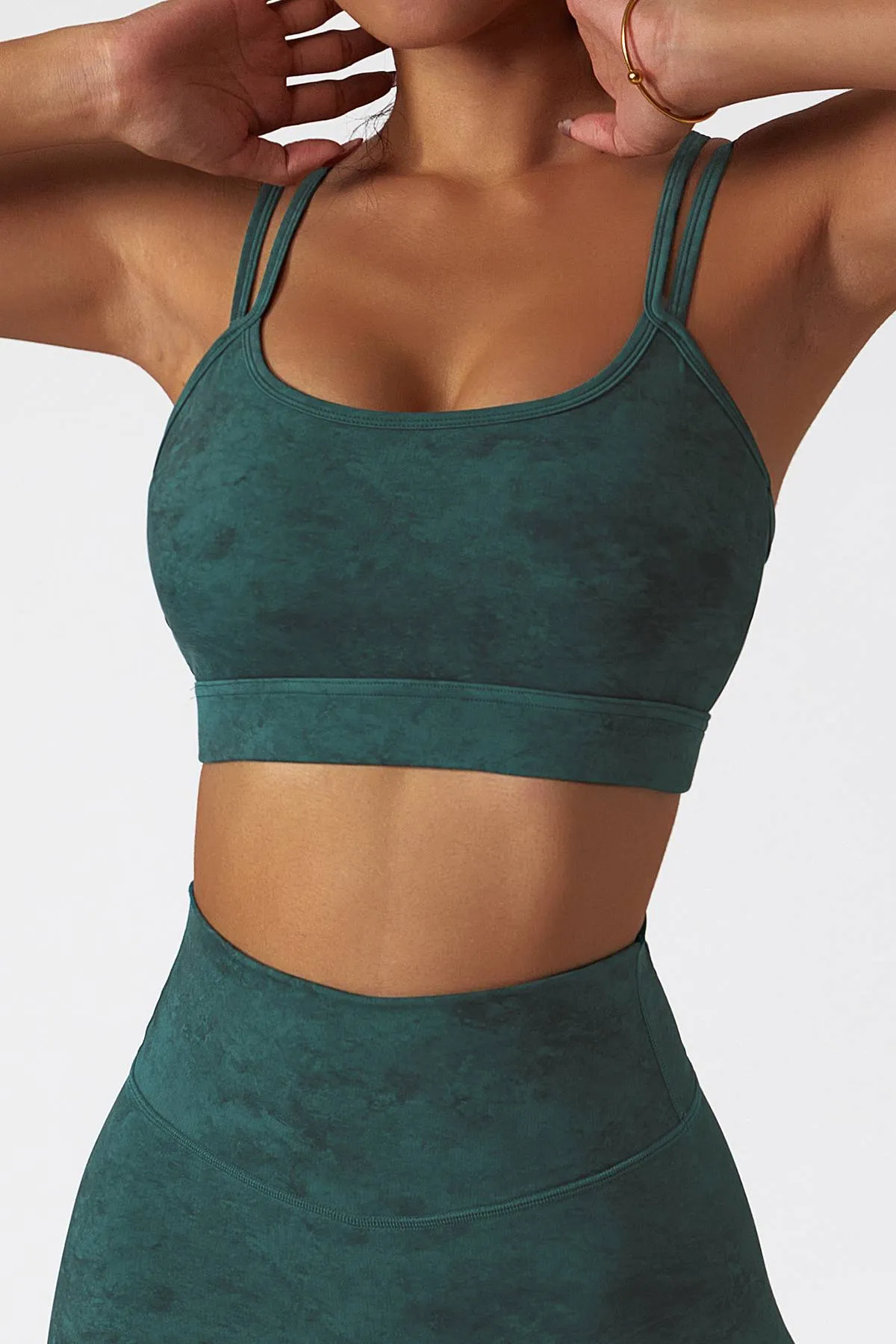 Double Spaghetti Straps Sports Bra