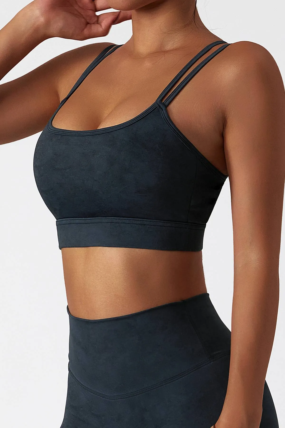 Double Spaghetti Straps Sports Bra