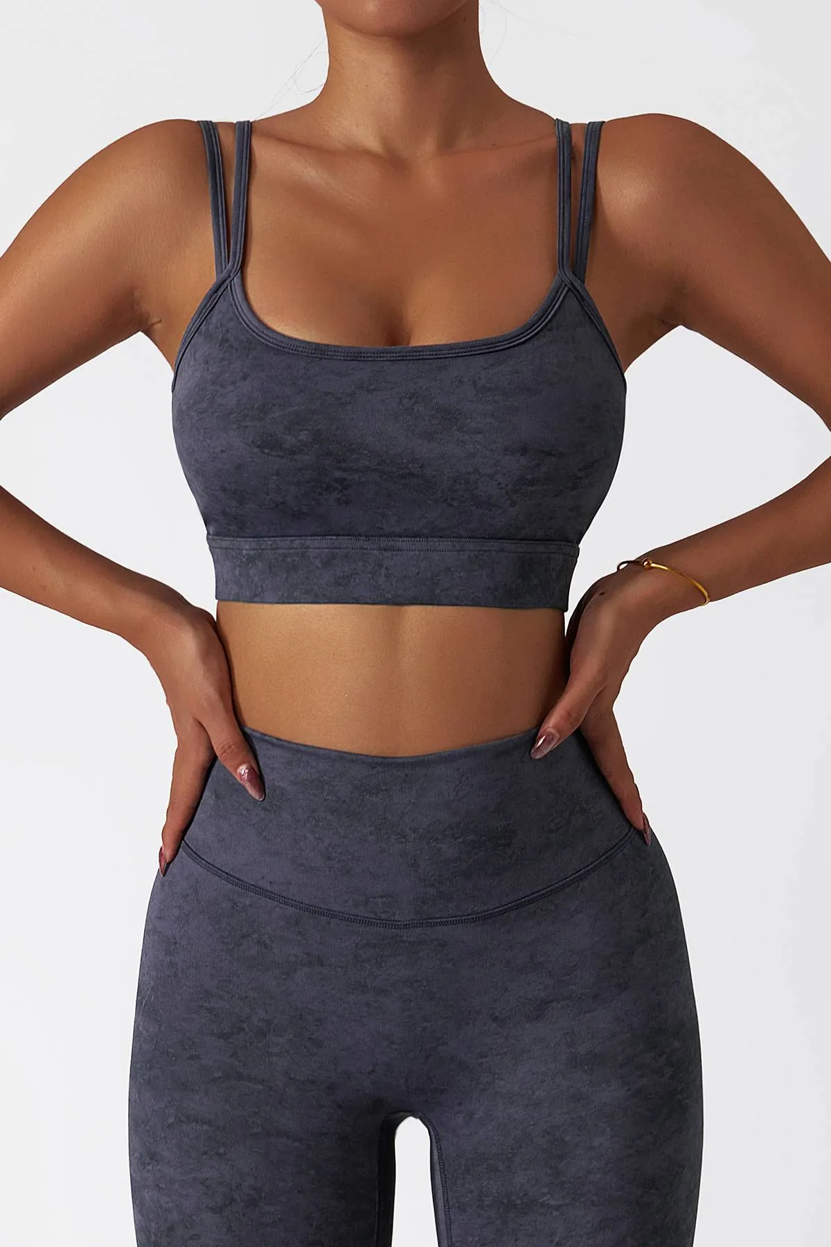 Double Spaghetti Straps Sports Bra