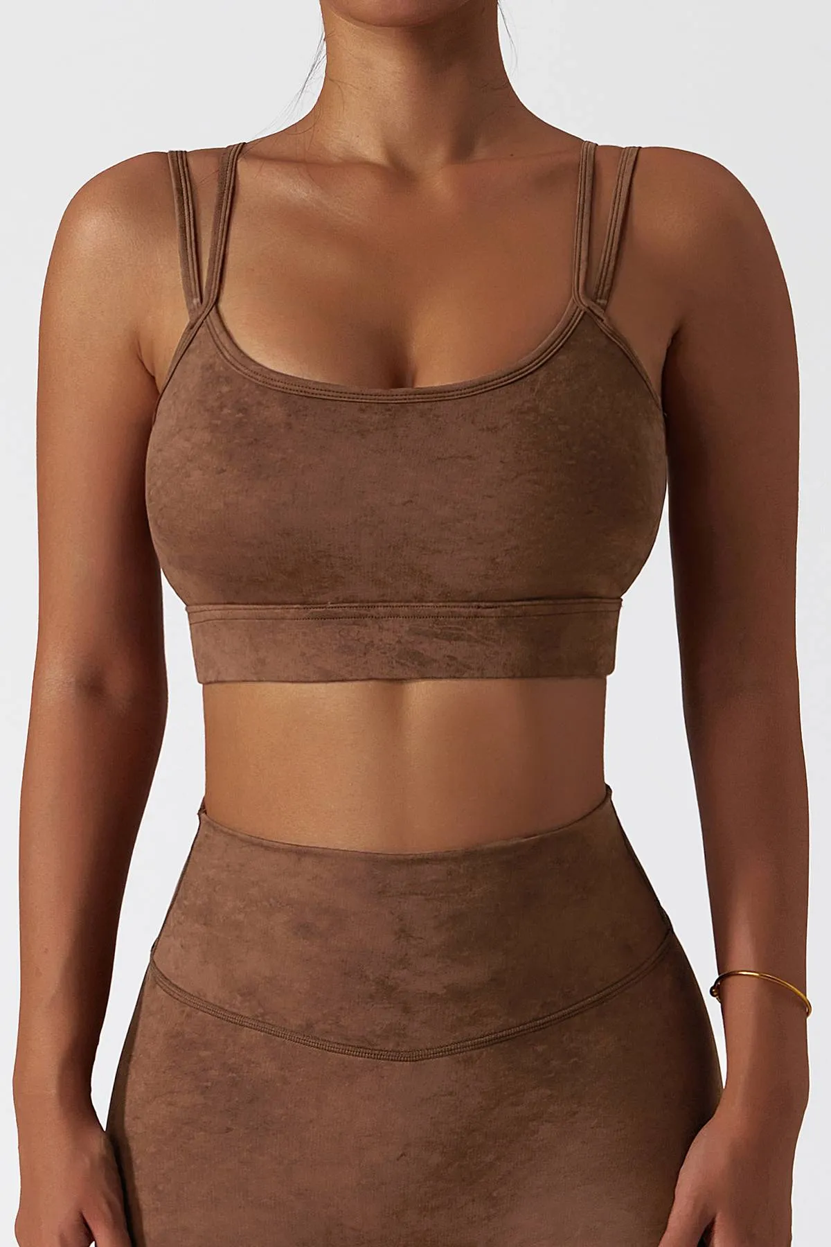 Double Spaghetti Straps Sports Bra