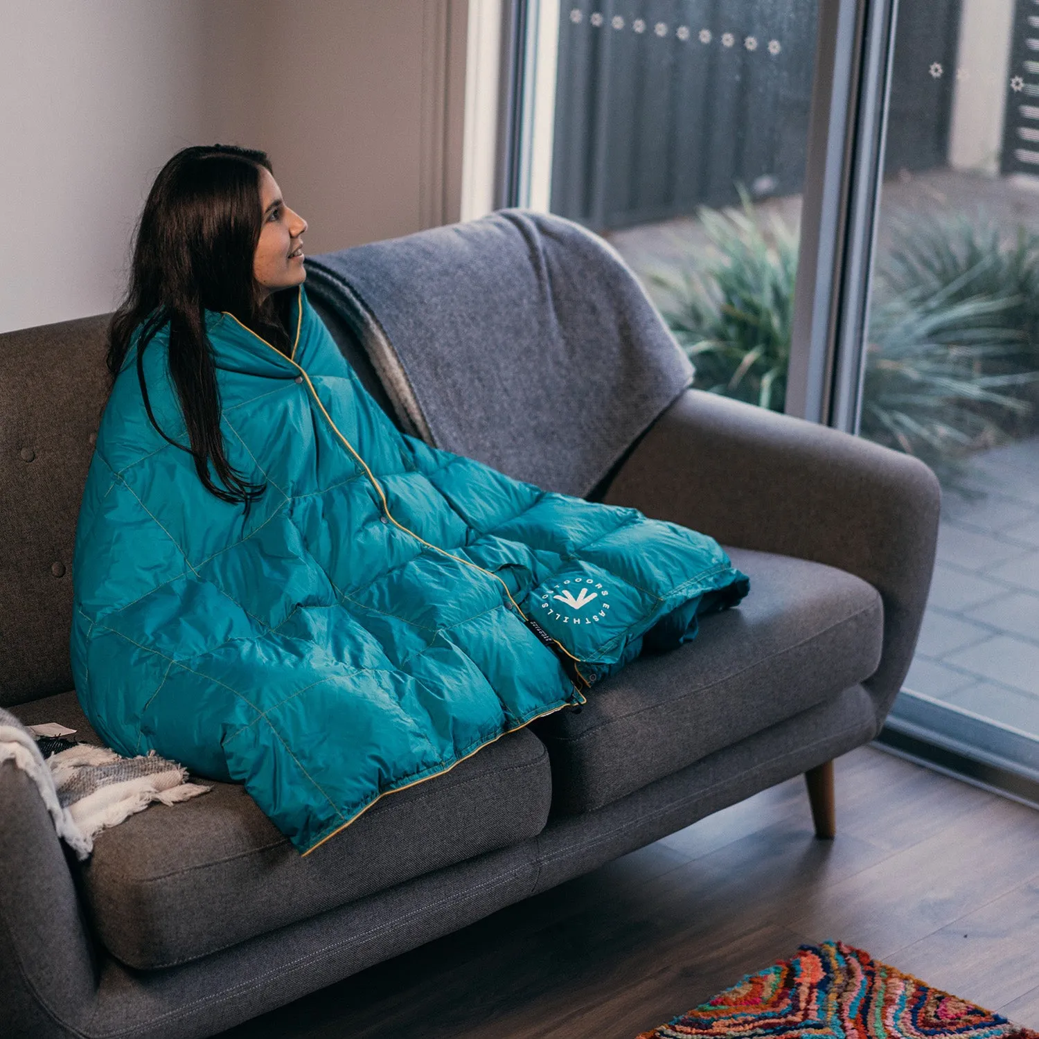 Down Puffy Camping Blanket